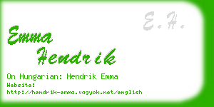 emma hendrik business card